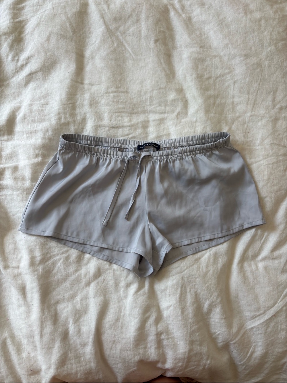 Brandy Melville satin light blue sleep shorts